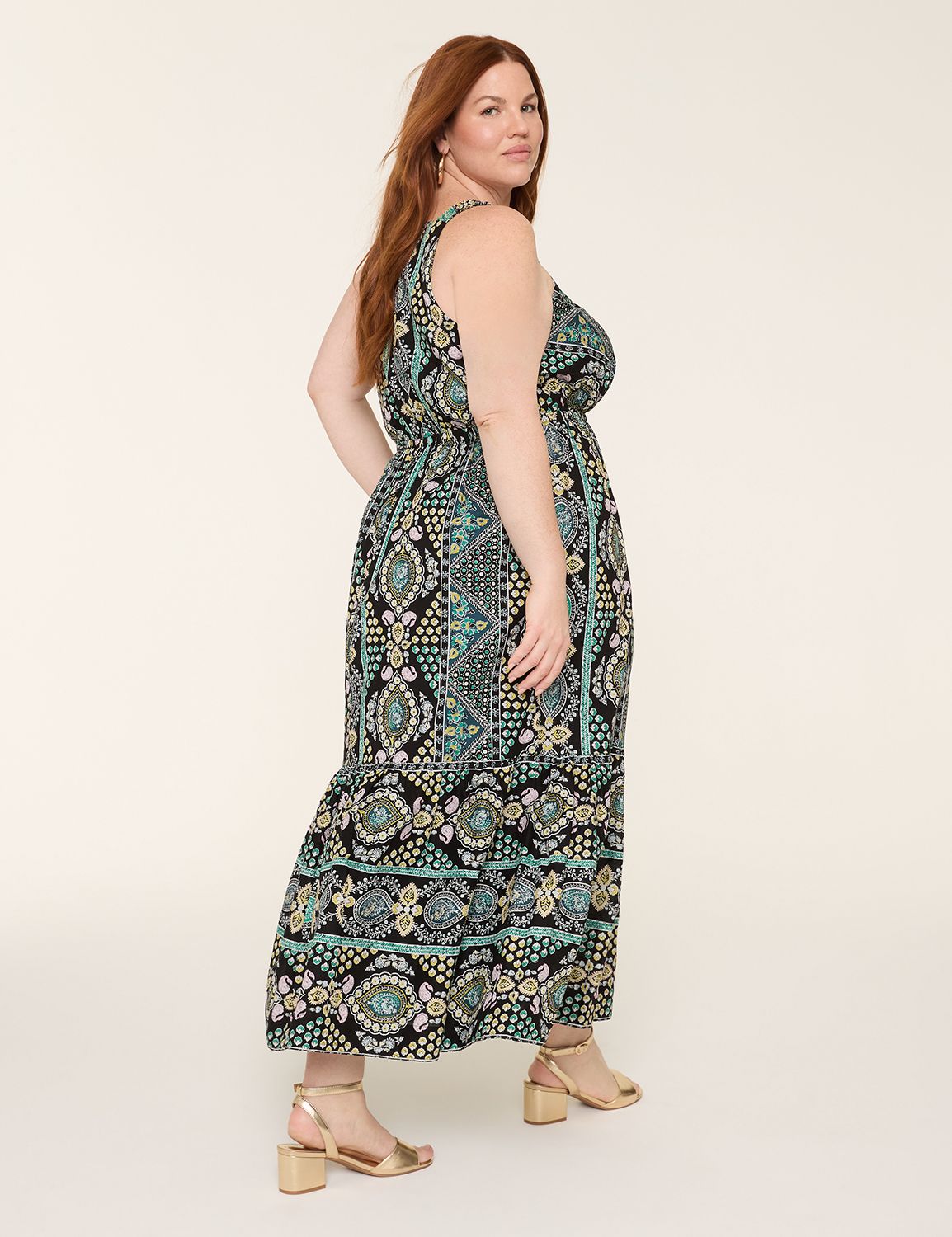 Smocked Surplice Maxi Dress
