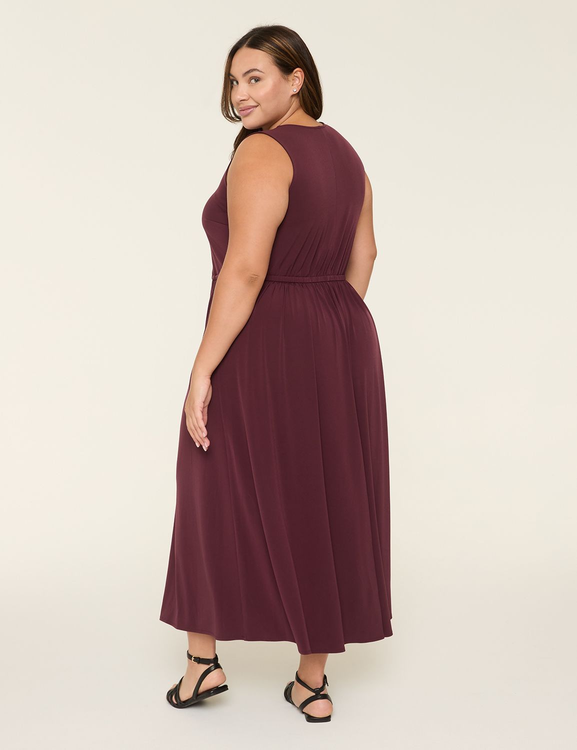 Swing Tie-Waist Jersey Maxi Dress