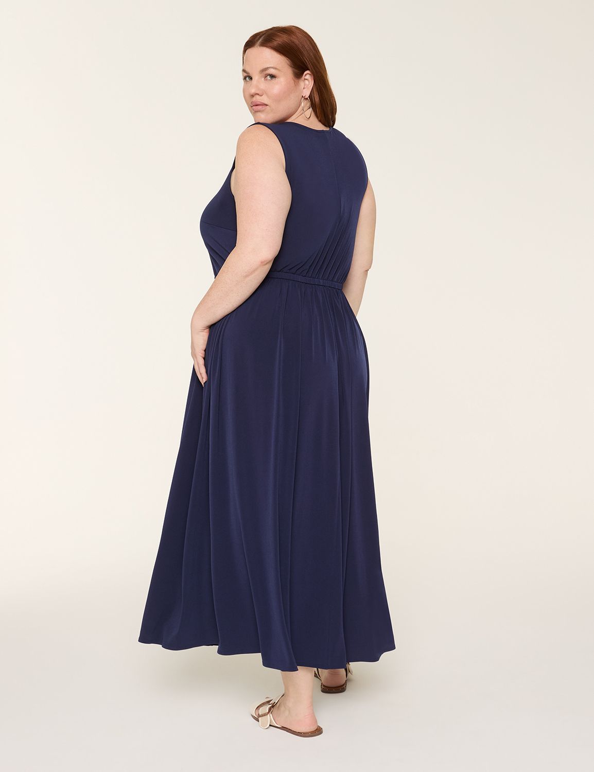 Swing Tie-Waist Jersey Maxi Dress