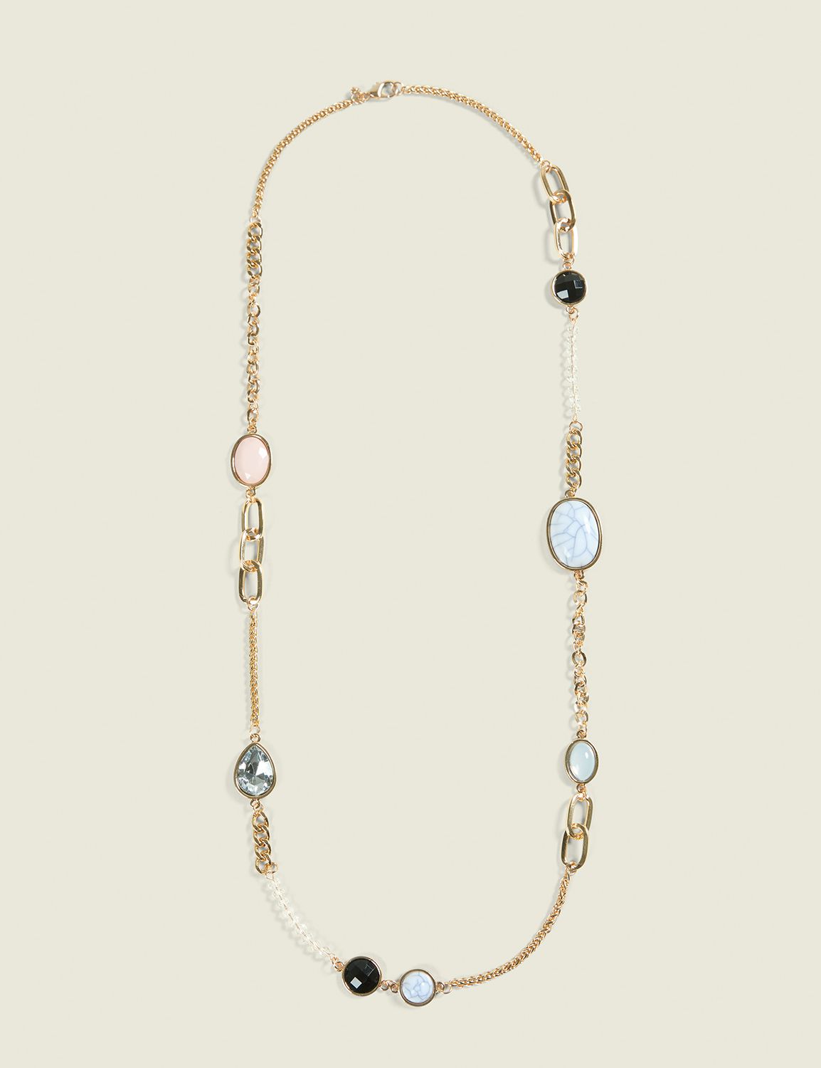 Pink & Blue Station Necklace