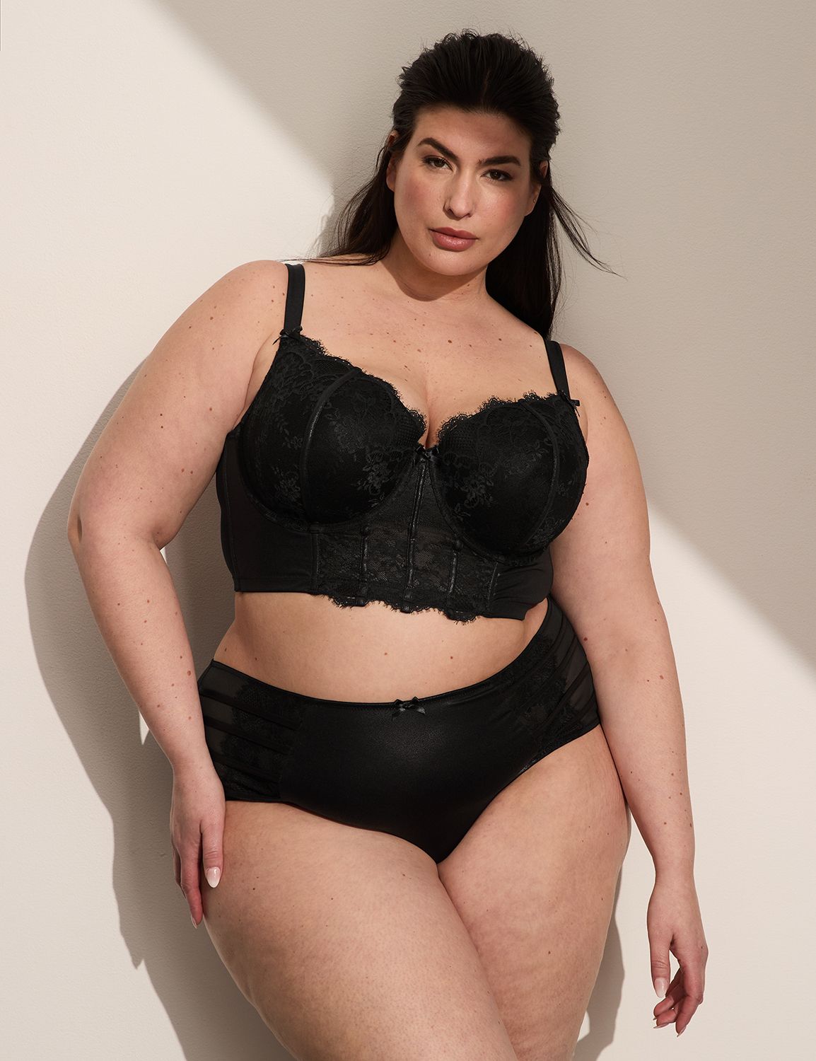 Faux Leather Cheeky Brief Product Image 3