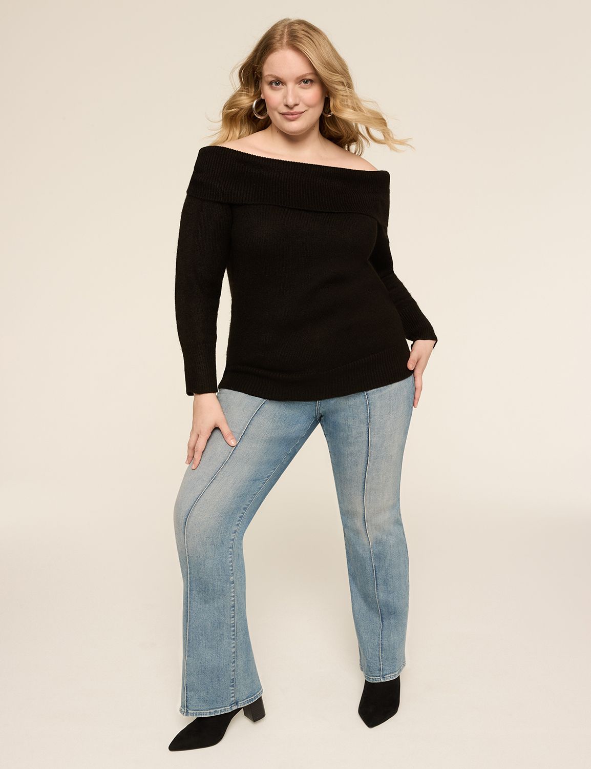 Classic Off-Shoulder Pullover Sweat Product Image 3