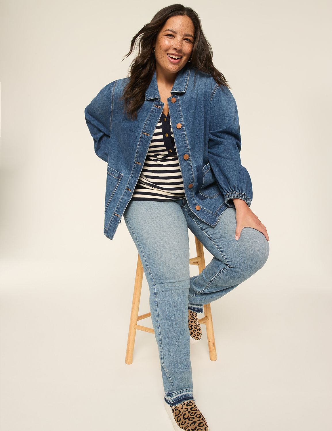 BLOUSON SLEEVE DENIM JACKET - 11465 Product Image 3