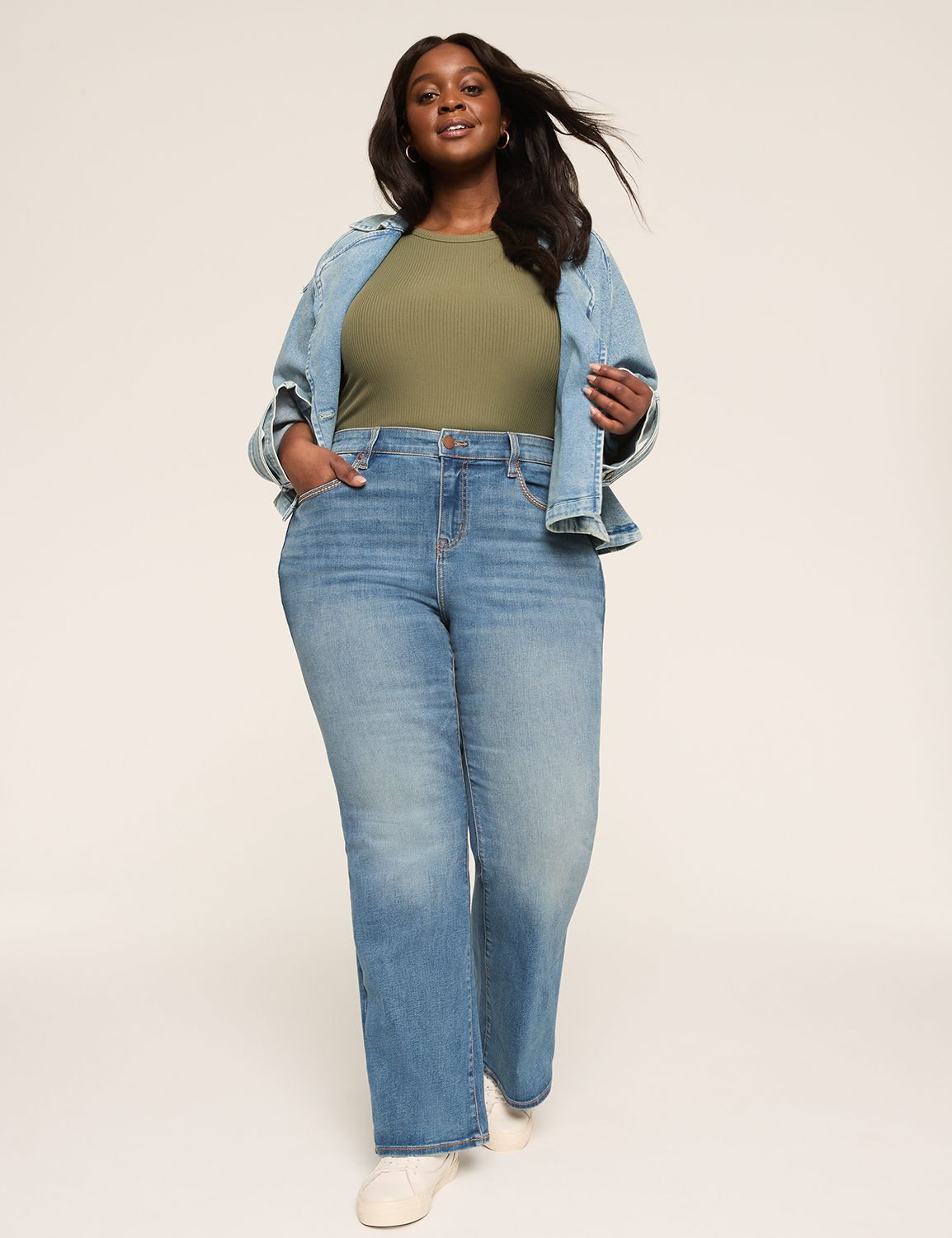 360 Flex Signature Fit Back-Pocket Embroidered Boot Jean | LaneBryant