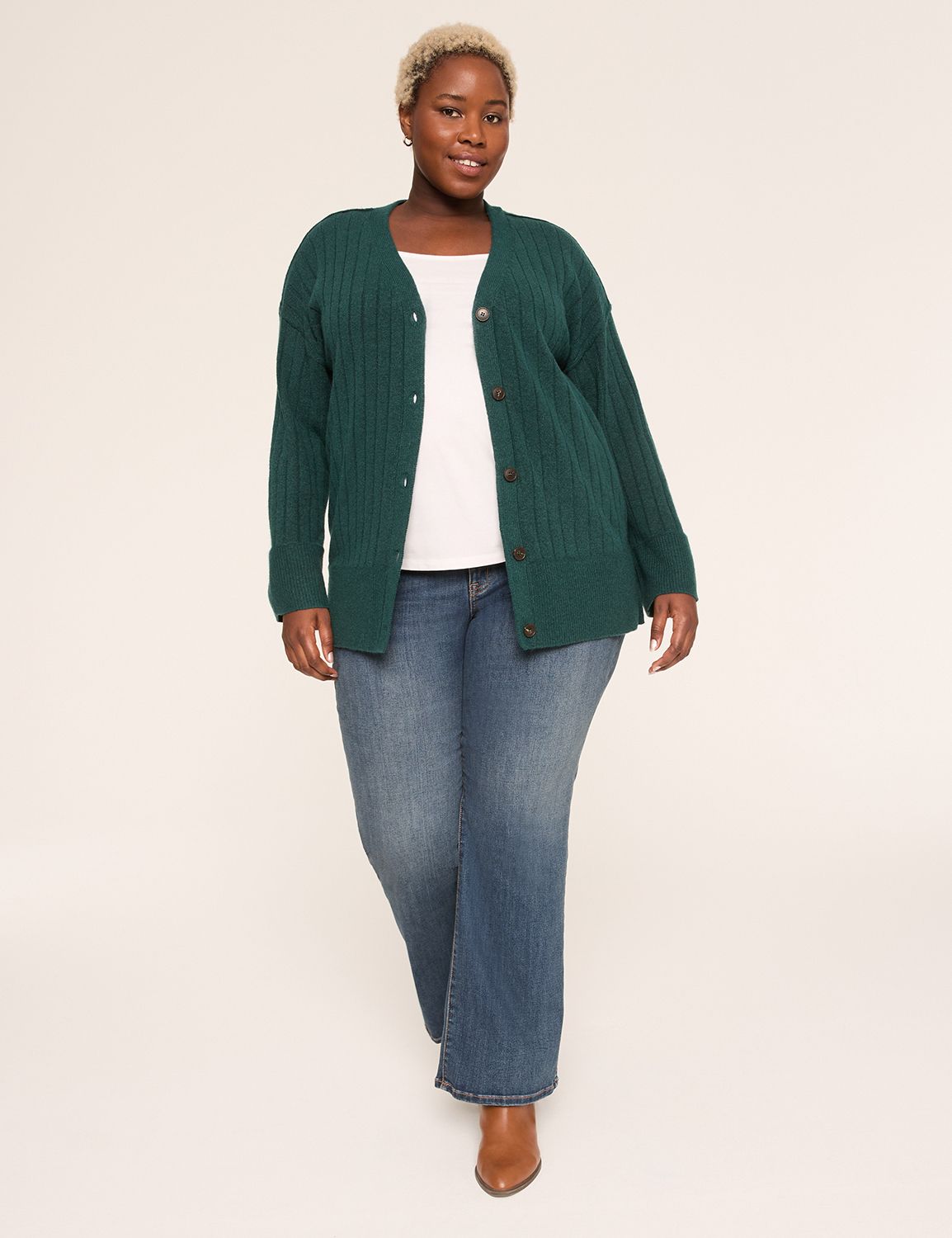 Classic Long Sleeve Button Front Ri Product Image 3