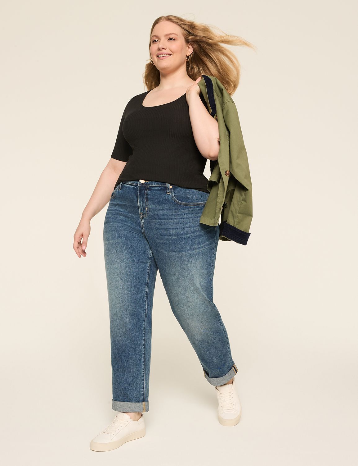 MID RISE BOYFRIEND- MUSTIQUE WASH- Product Image 3