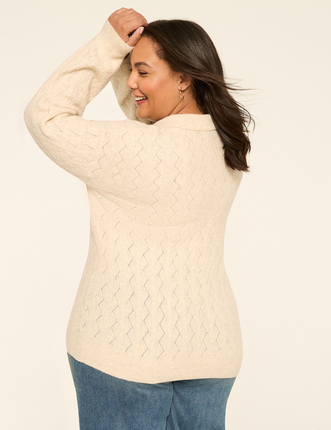 Collared V-Neck Sweater