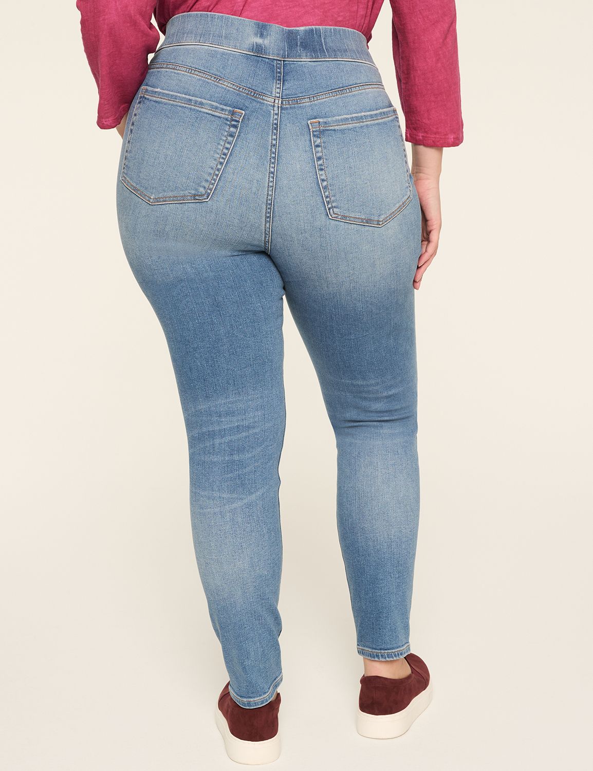 Pull-On Fit Embellished High-Rise Jegging
