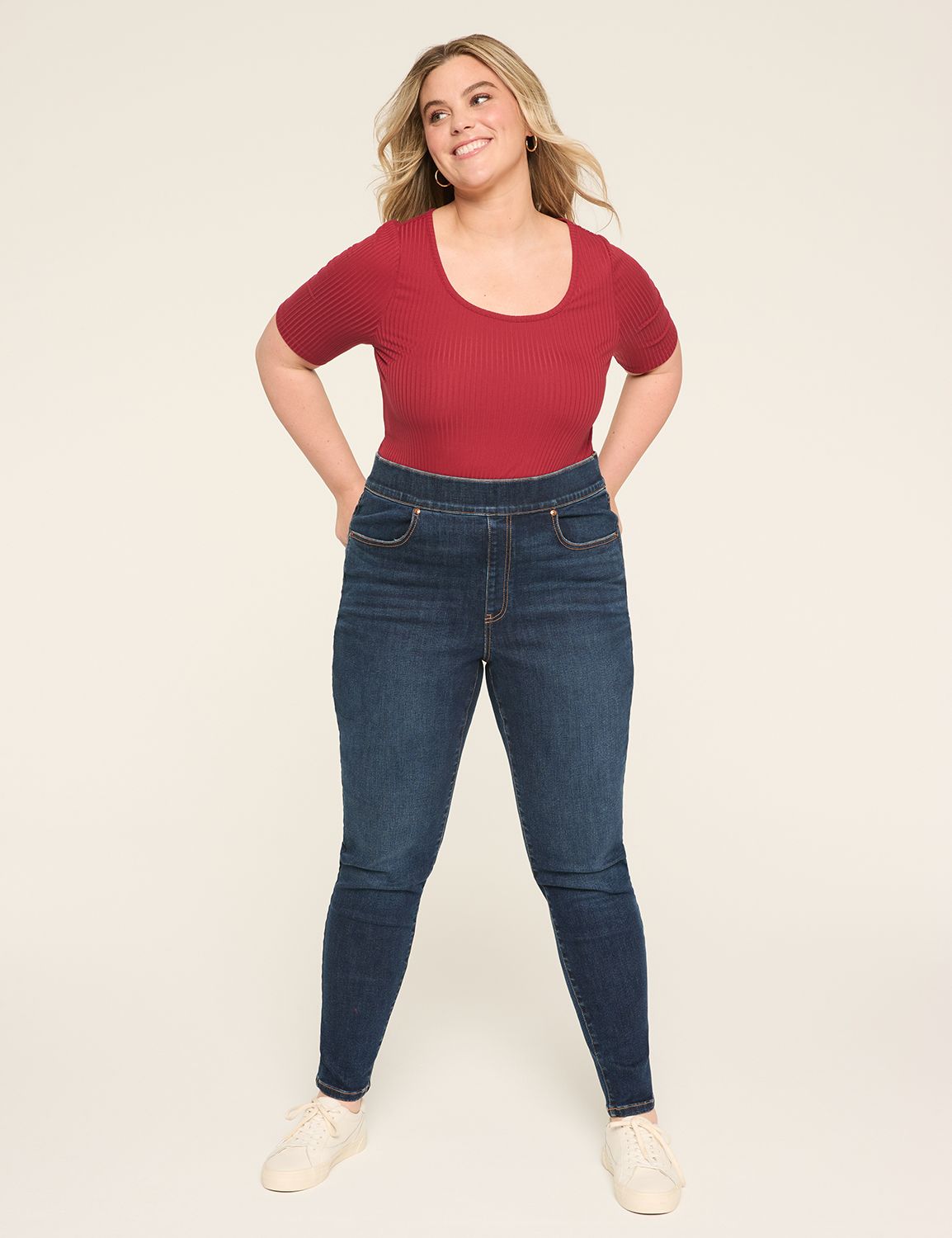 HIGH RISE PULL ON SKINNY JEGGING - Product Image 3