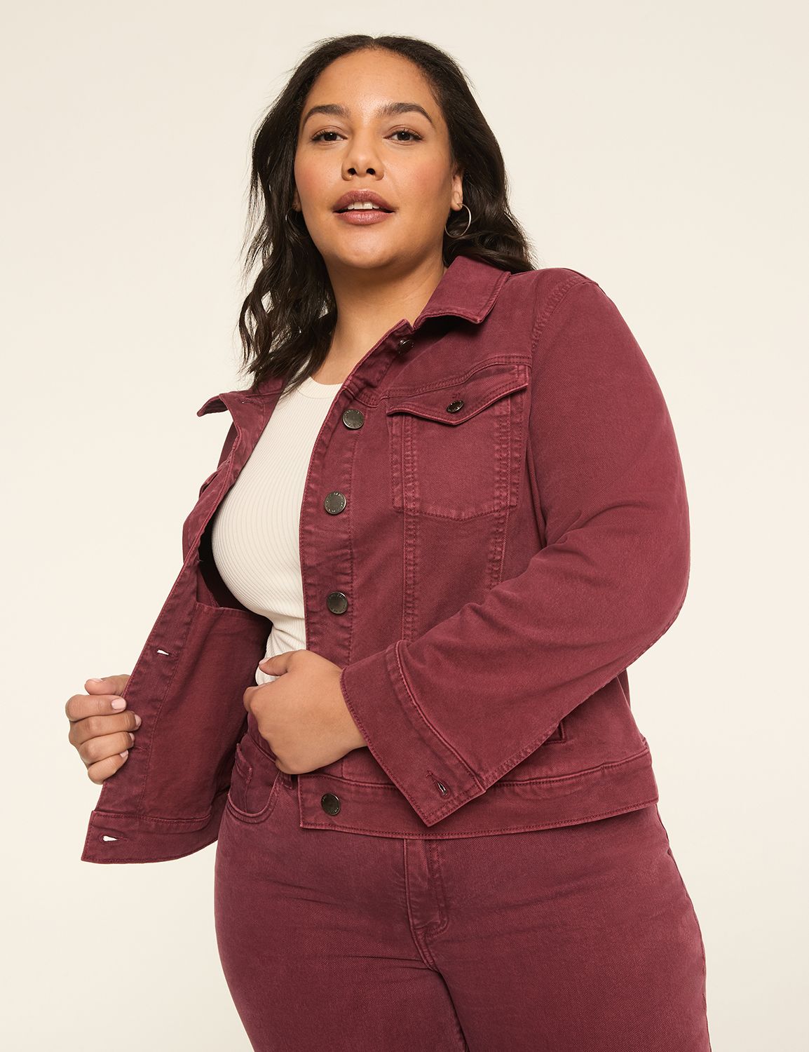 DENIM TRUCKER JACKET 1146602 LaneBryant