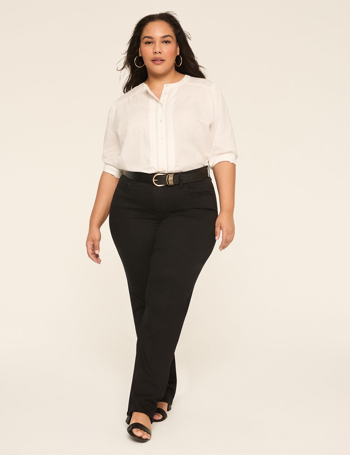 MID RISE SIGNATURE STRAIGHT - BLACK Product Image 3