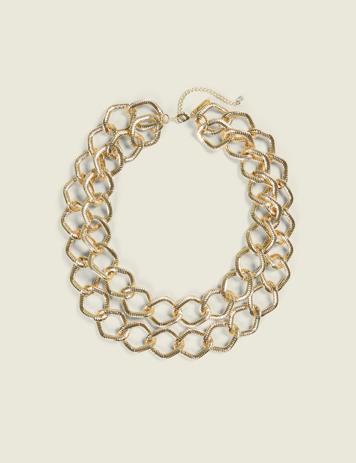 Thick Gold Multi Row Chain Necklace | LaneBryant
