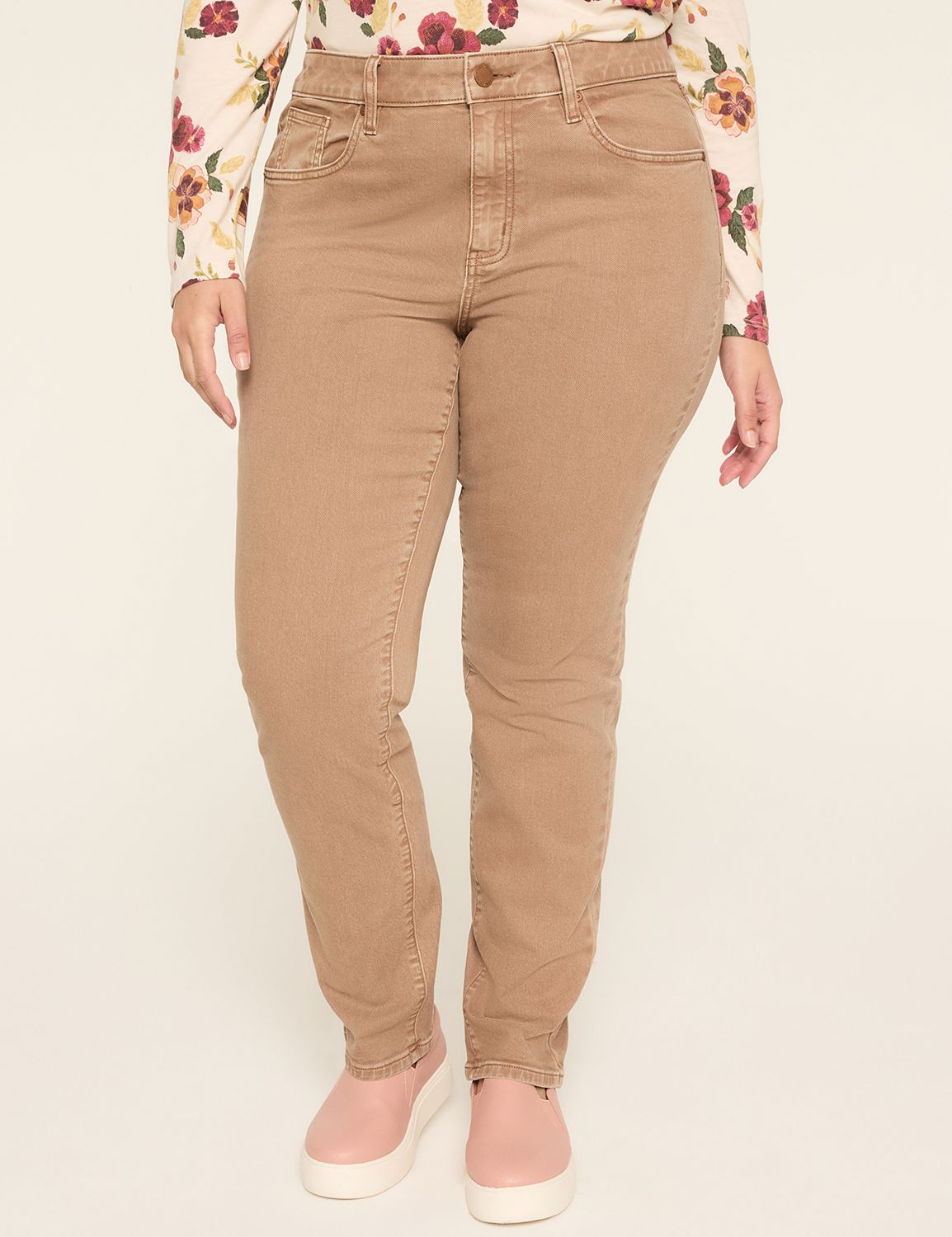HIGH RISE SIGNATURE STRAIGHT- COCOA Product Image 1