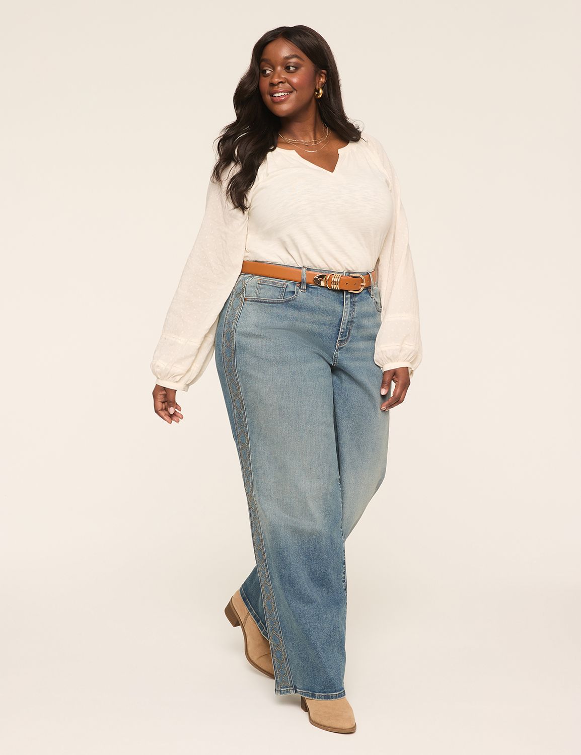 MID RISE SIGNATURE WIDE LEG W SS ST Product Image 3