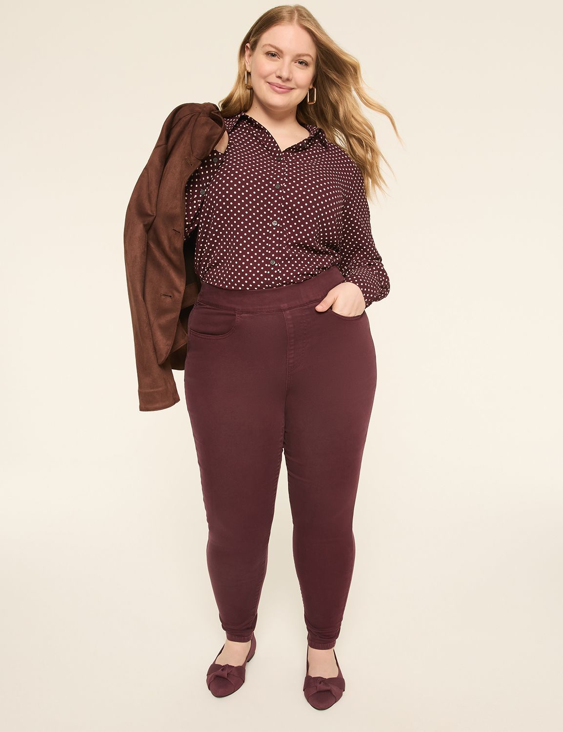 HIGH RISE PULL ON JEGGING - WINETAS Product Image 3