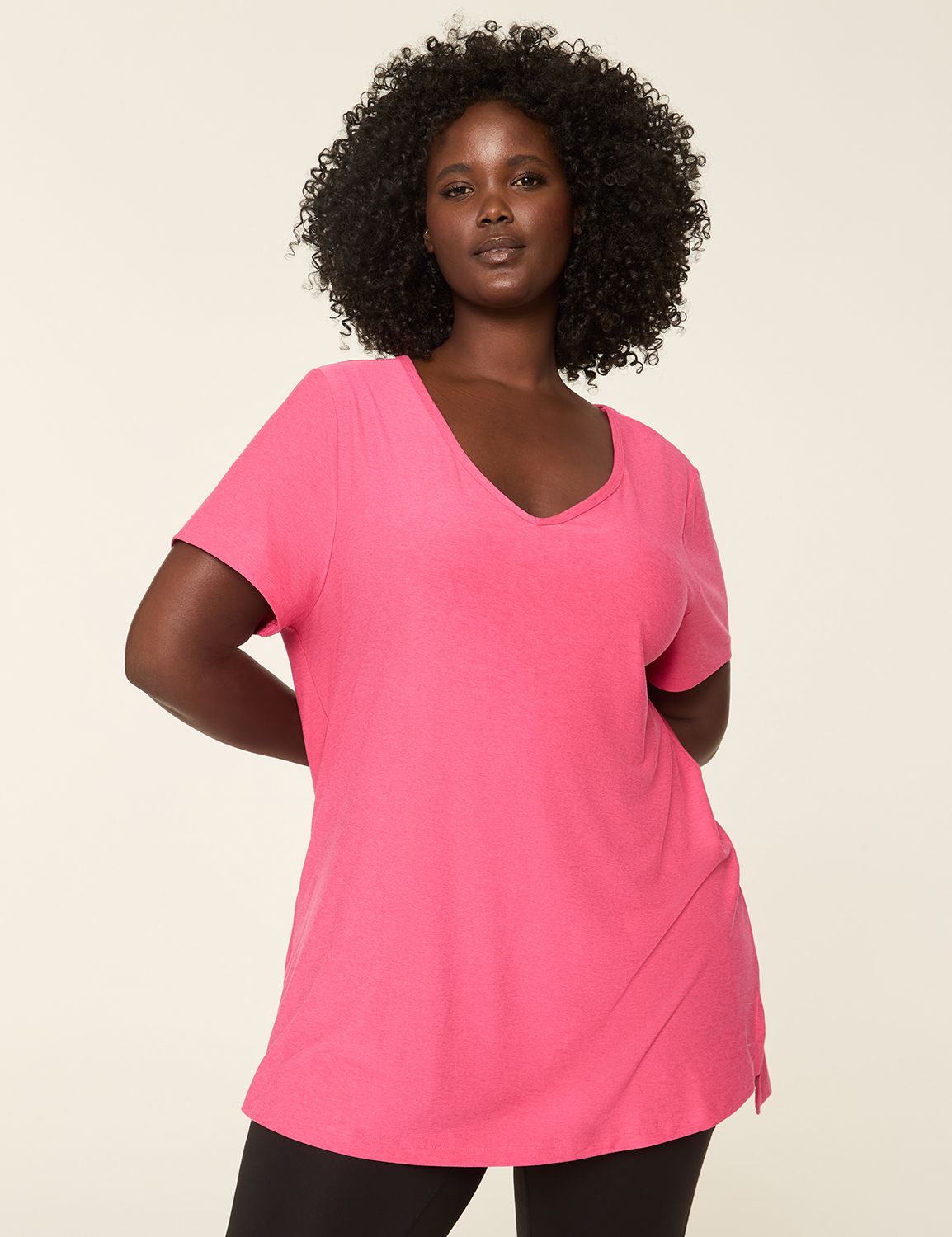 LIVI Short Sleeve Mid Vneck Recycle Product Image 2