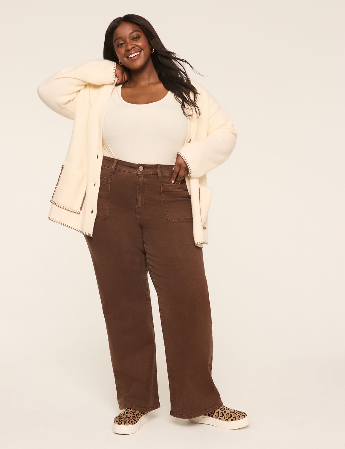 High Rise Relaxed Straight With Seam Detail