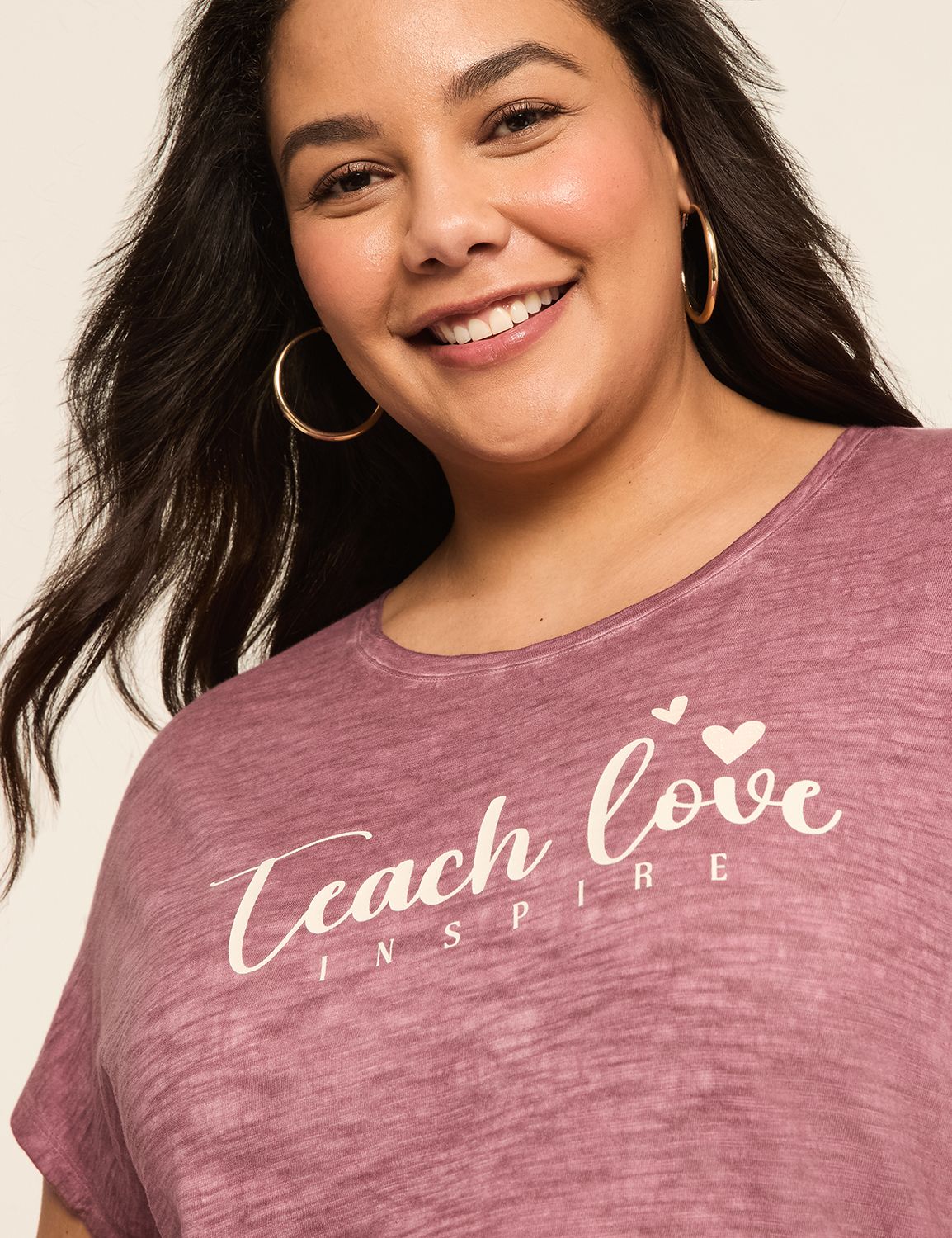 SS Scoop Neck Dolman Graphic: Teach Product Image 4