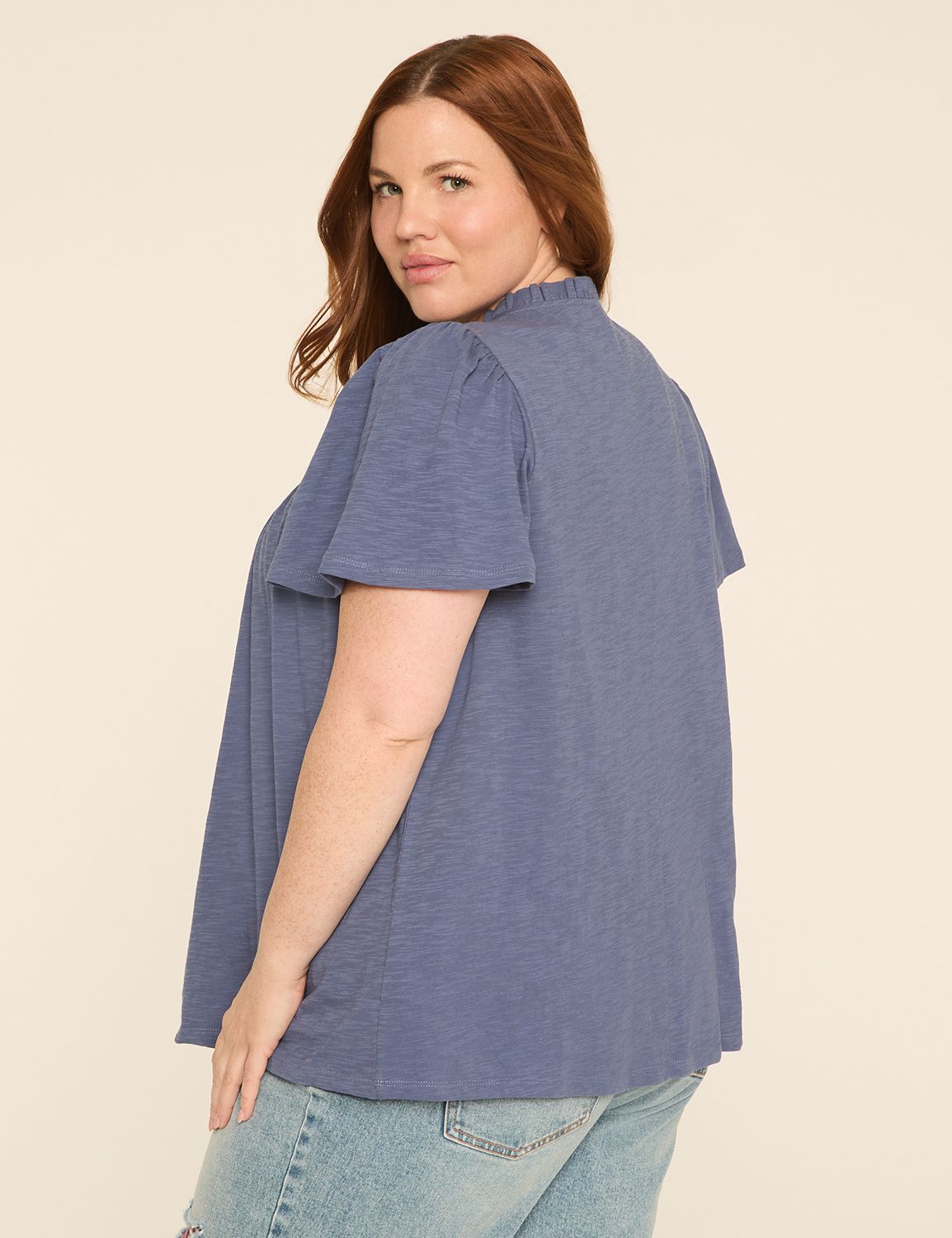 Short Sleeve Button-down Pintuck an Product Image 2