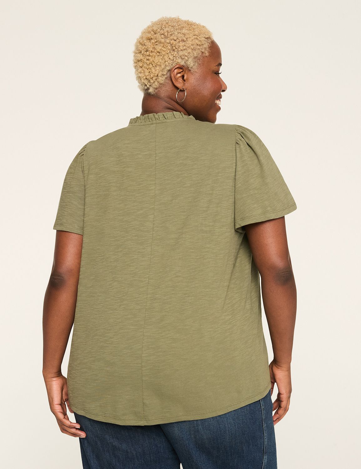 Short Sleeve Button-down Pintuck an Product Image 2