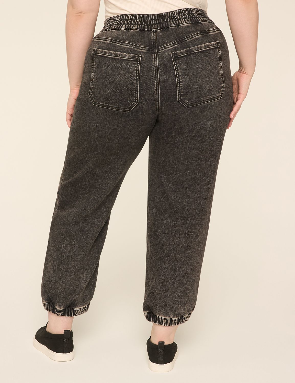 Pull-On Cloud Knit Denim Jogger