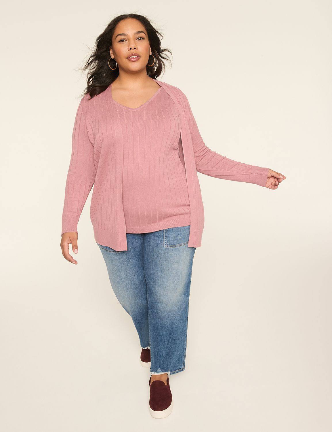 Classic Long Sleeve Open Front Wide Product Image 3