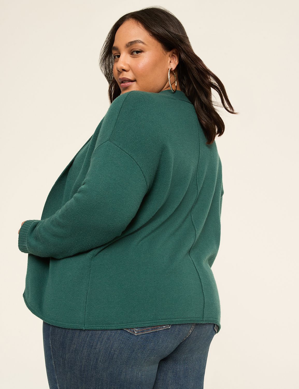 Long-Sleeve Open-Front Cardigan