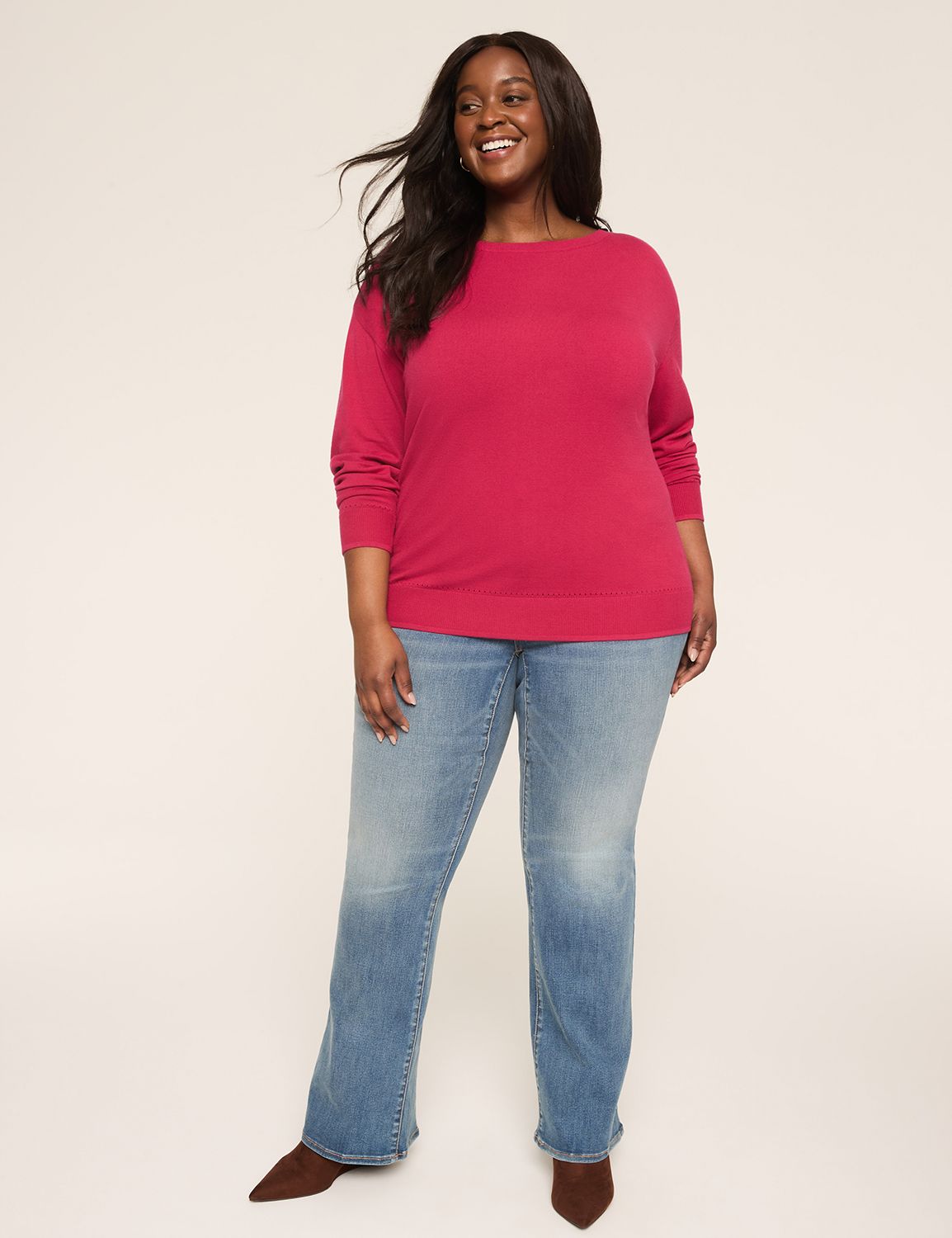 Classic Long Sleeve Boatneck Pullov Product Image 3