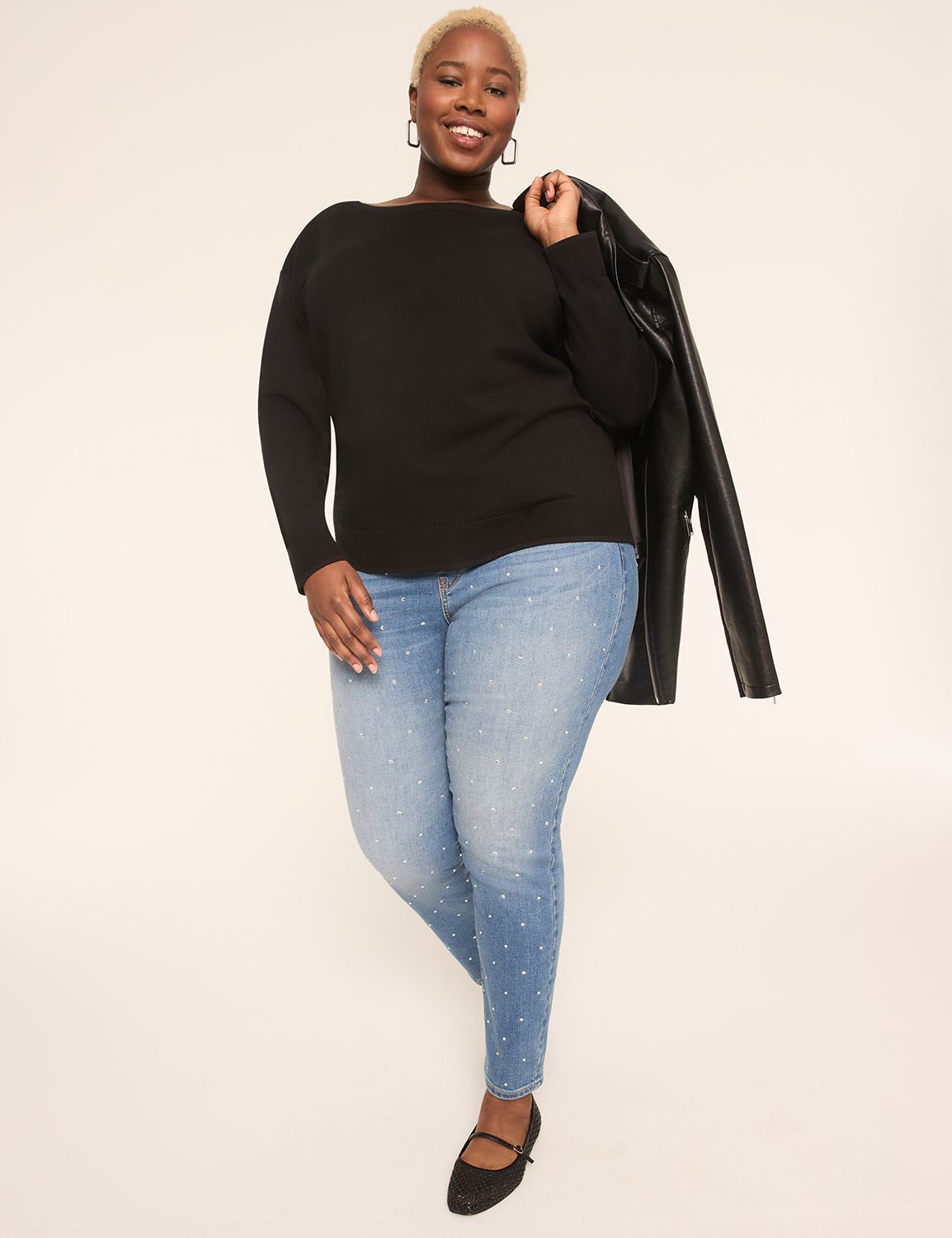 Classic Long Sleeve Boatneck Pullov Product Image 3