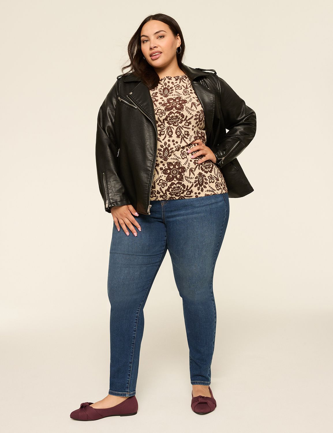 Classic Long Sleeve Boatneck Printe Product Image 3