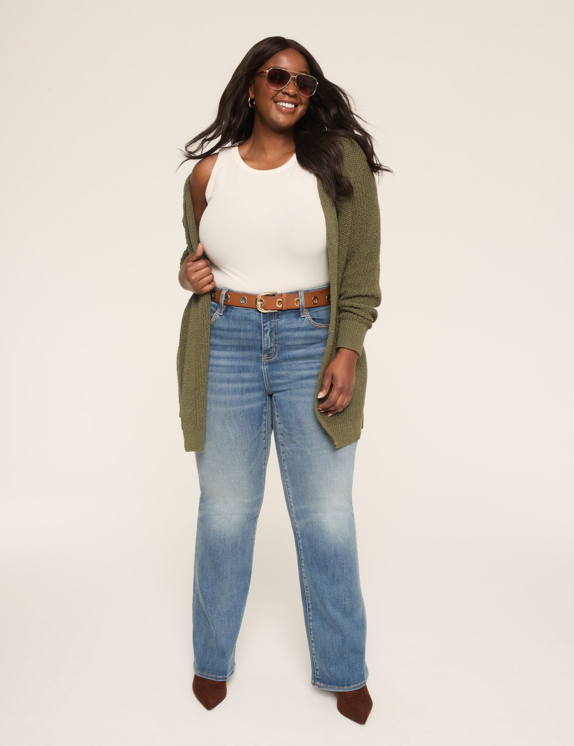 Classic Long Sleeve Open Front Shak Product Image 3
