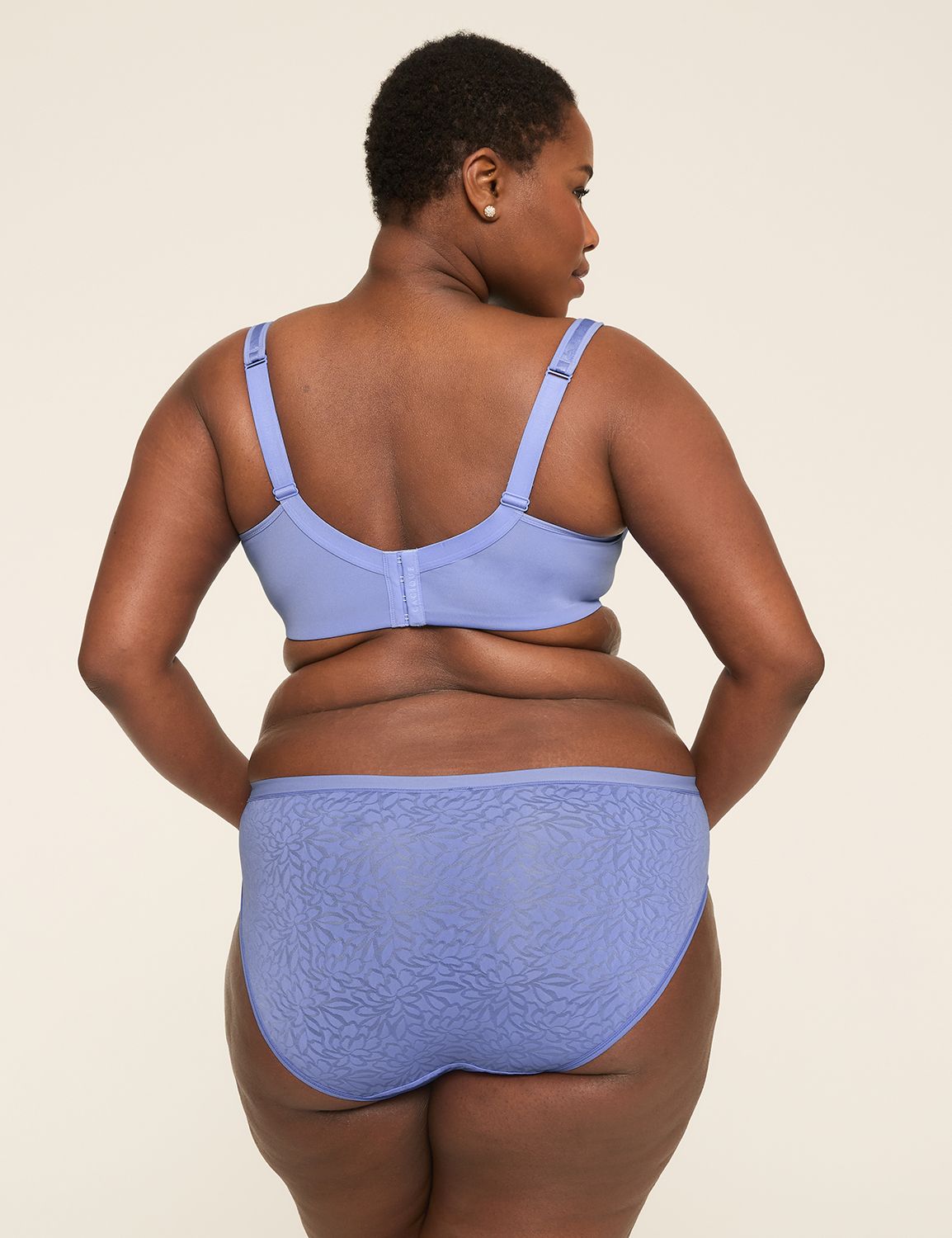 No-Show Hipster Panty With Textured Lace