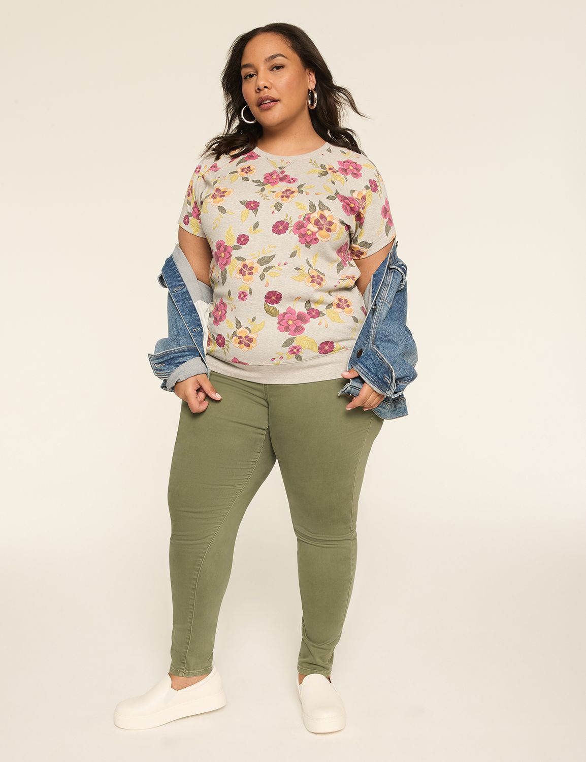 Casual Short Sleeve Crew Neck Ragla Product Image 3
