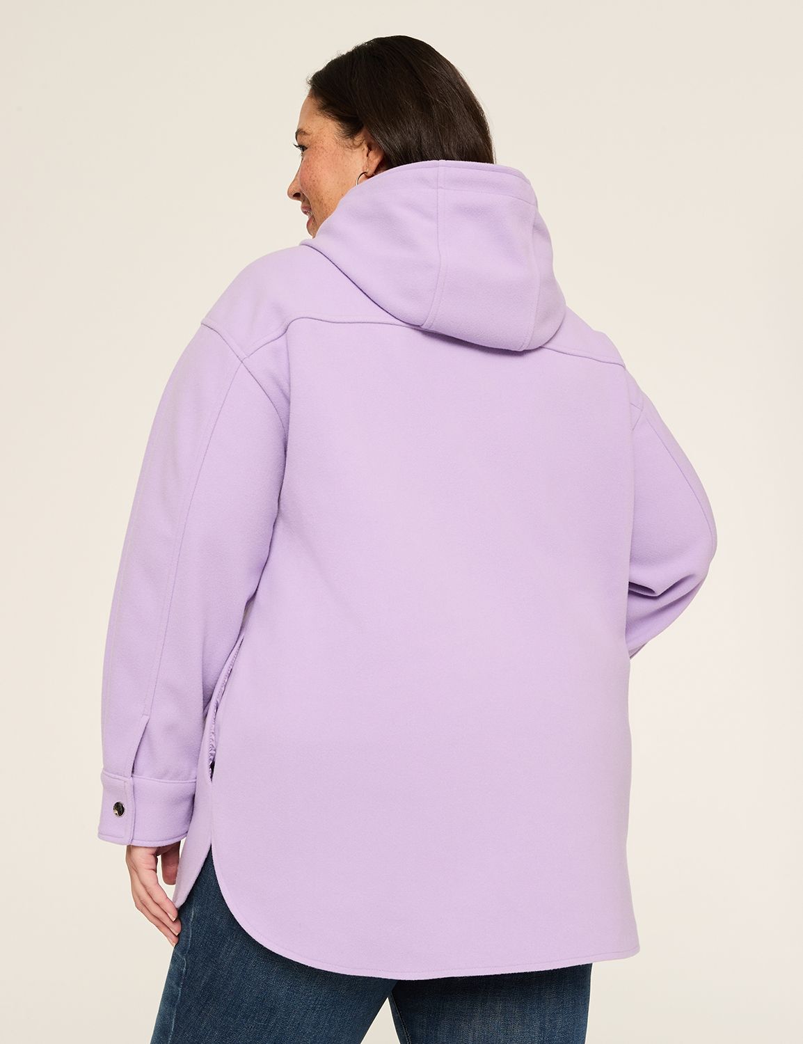 Double-Faced Hooded Shacket | LaneBryant