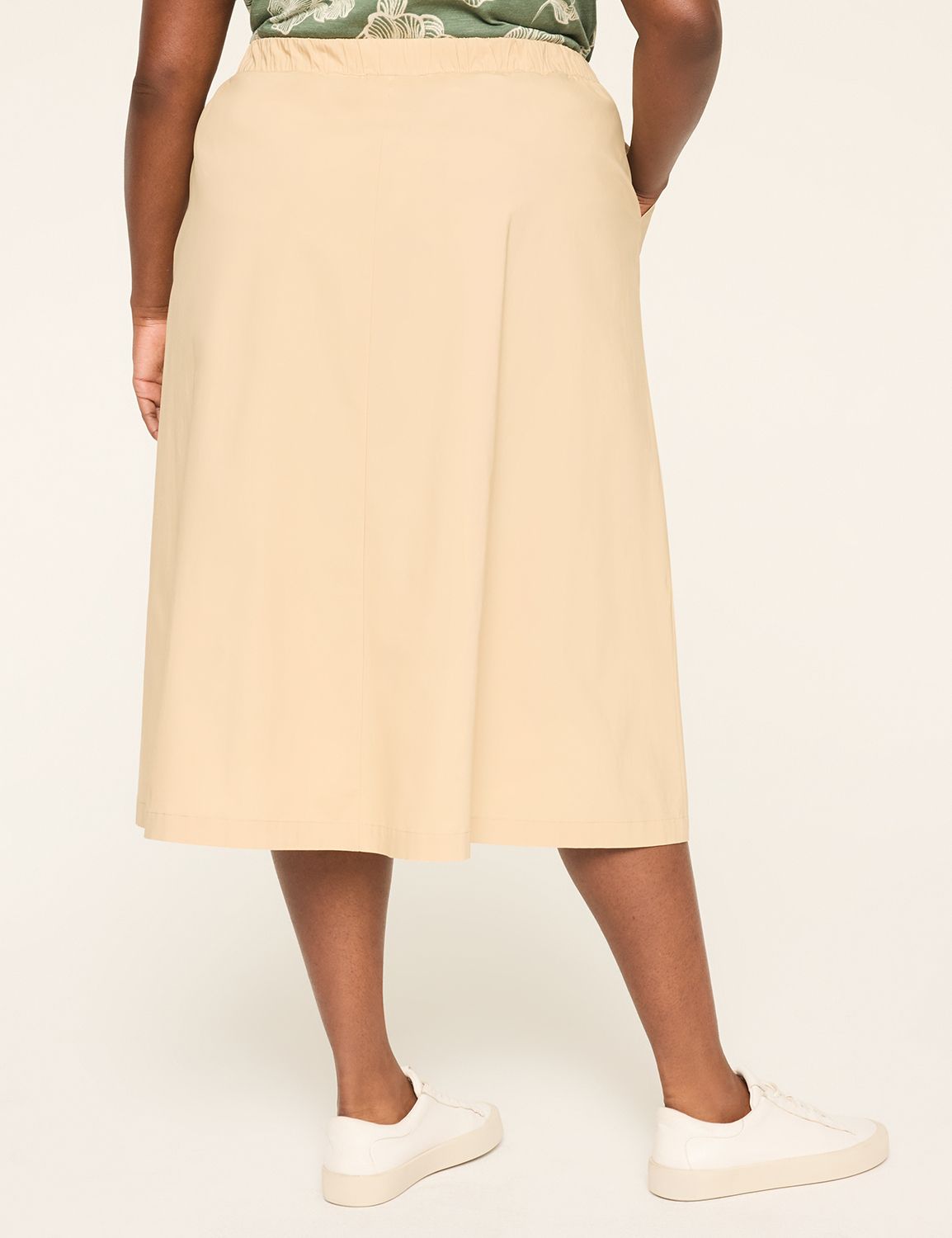 Poplin Drawstring Utility Skirt