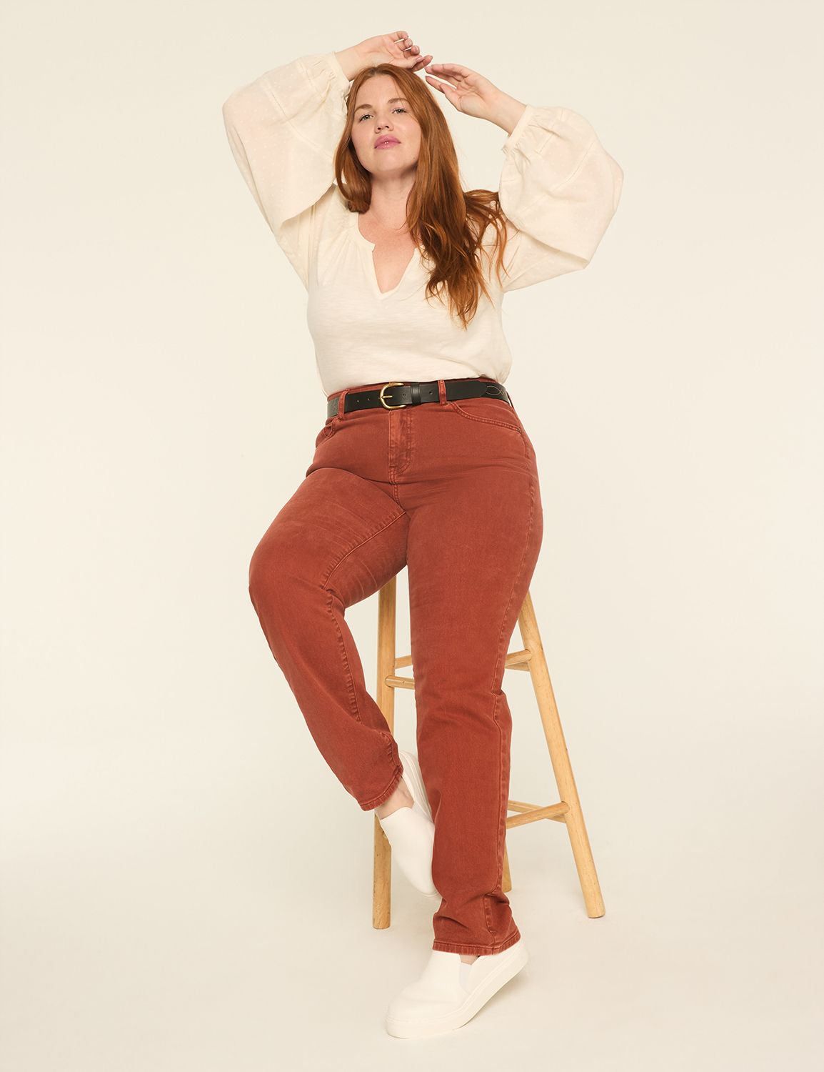 Novelty Woven Long Sleeve w/ Trim S Product Image 3