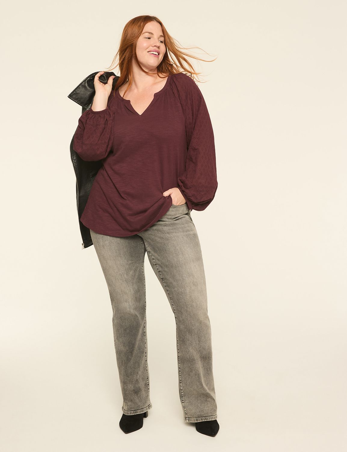 Novelty Woven Long Sleeve w/ Trim S Product Image 3
