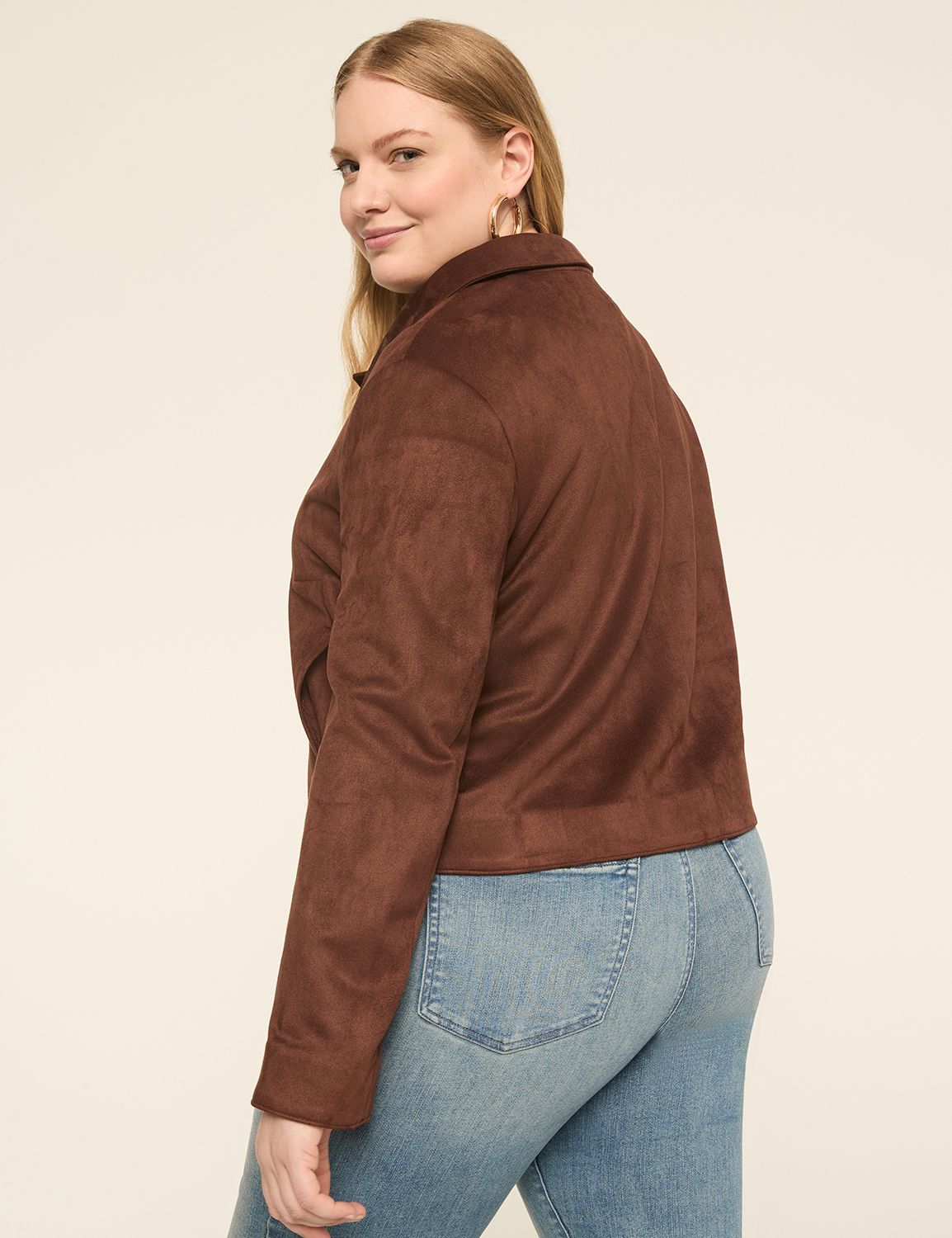 Faux-Suede Short Jacket