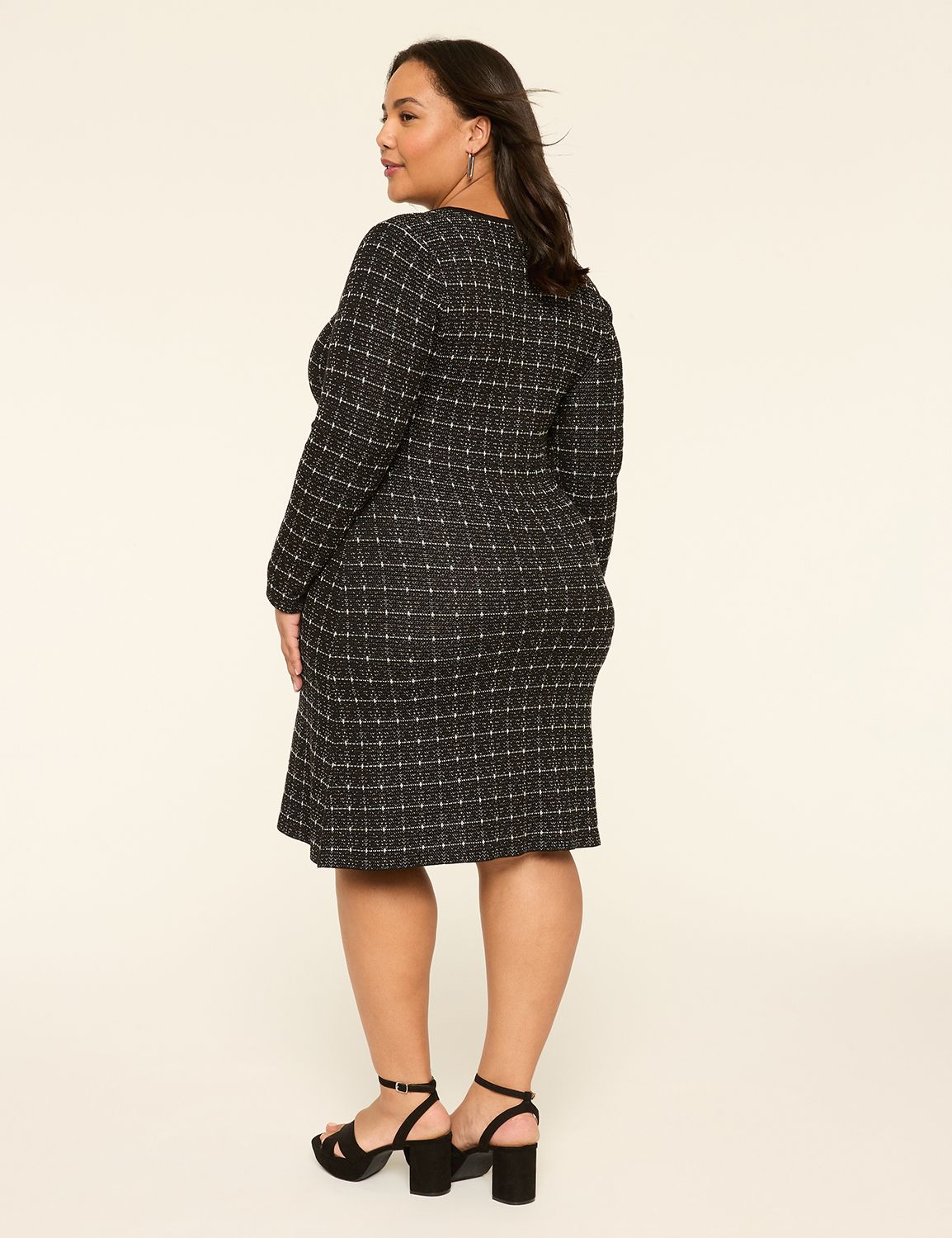 Long-Sleeve Crew-Neck Sweater Dress