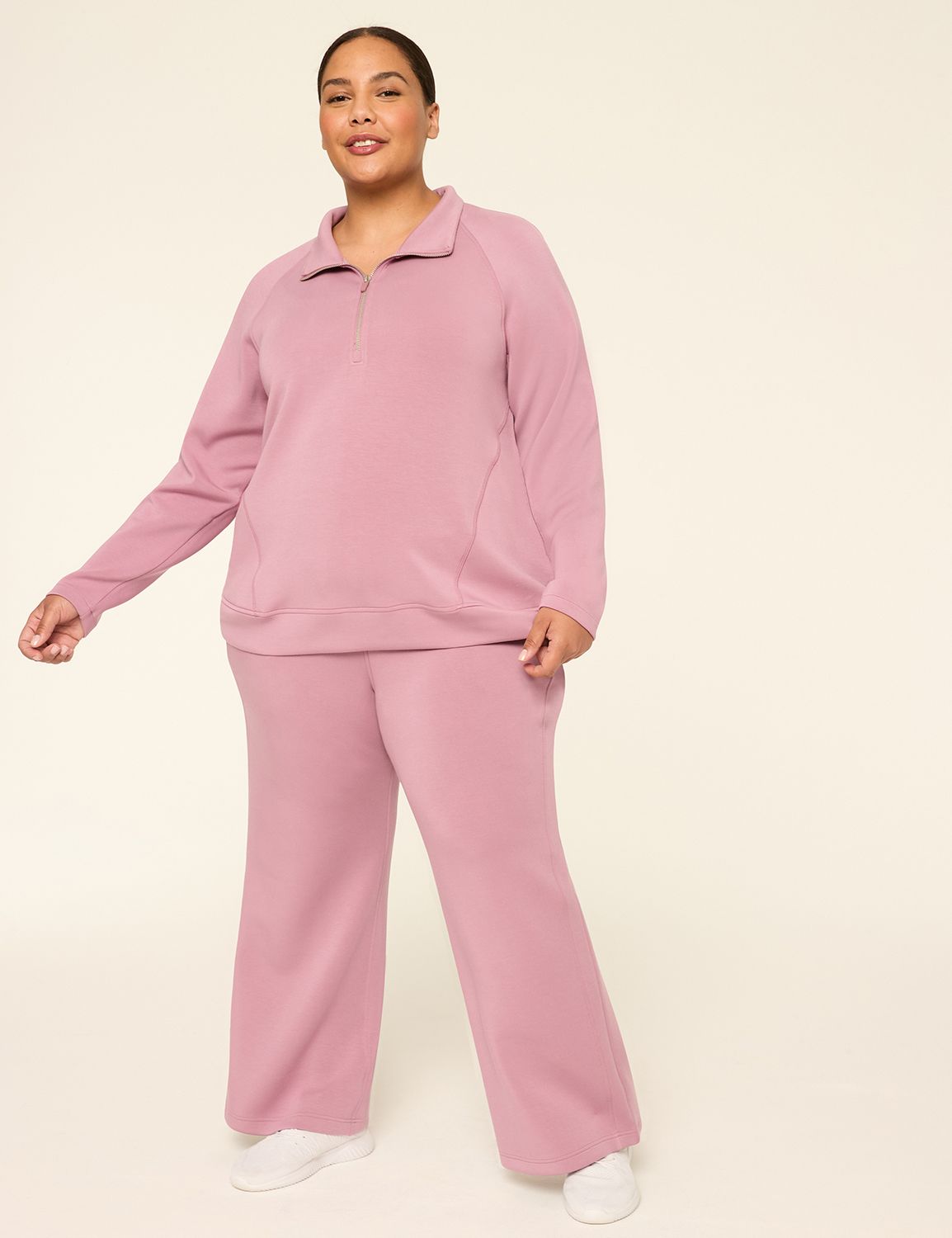 LIVI Long Sleeve 1/2 Zip Journey Sw | LaneBryant