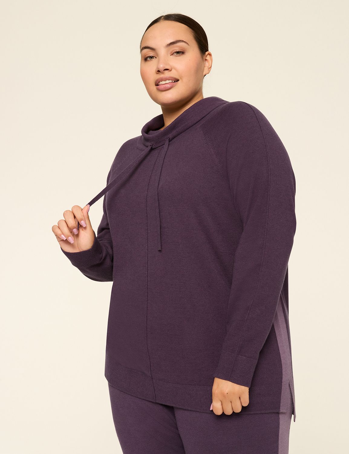 LIVI Funnel-Neck Colorblock Pullover Sweater