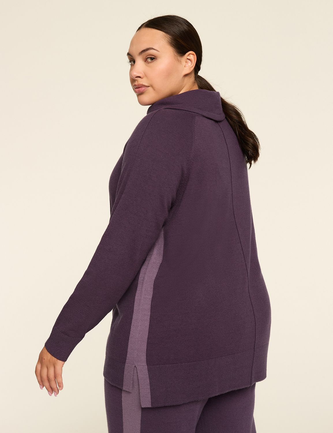 LIVI Funnel-Neck Colorblock Pullover Sweater