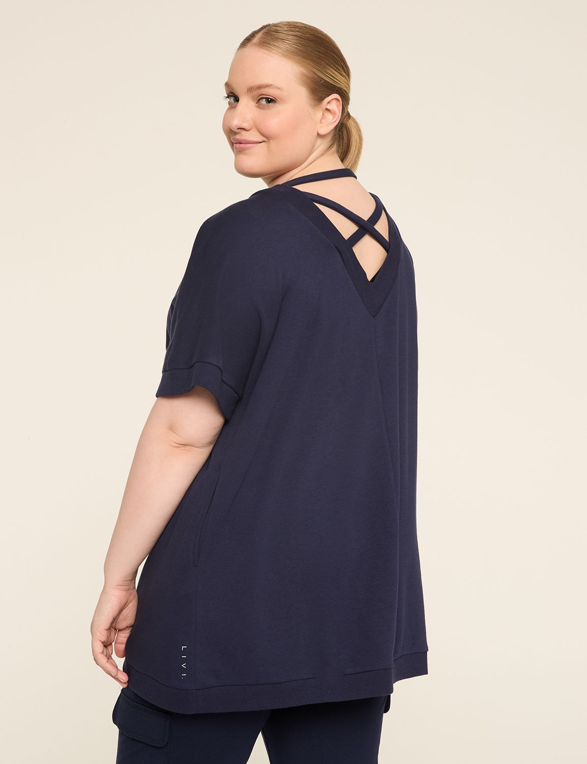 LIVI French Terry Cross-Back Overpiece