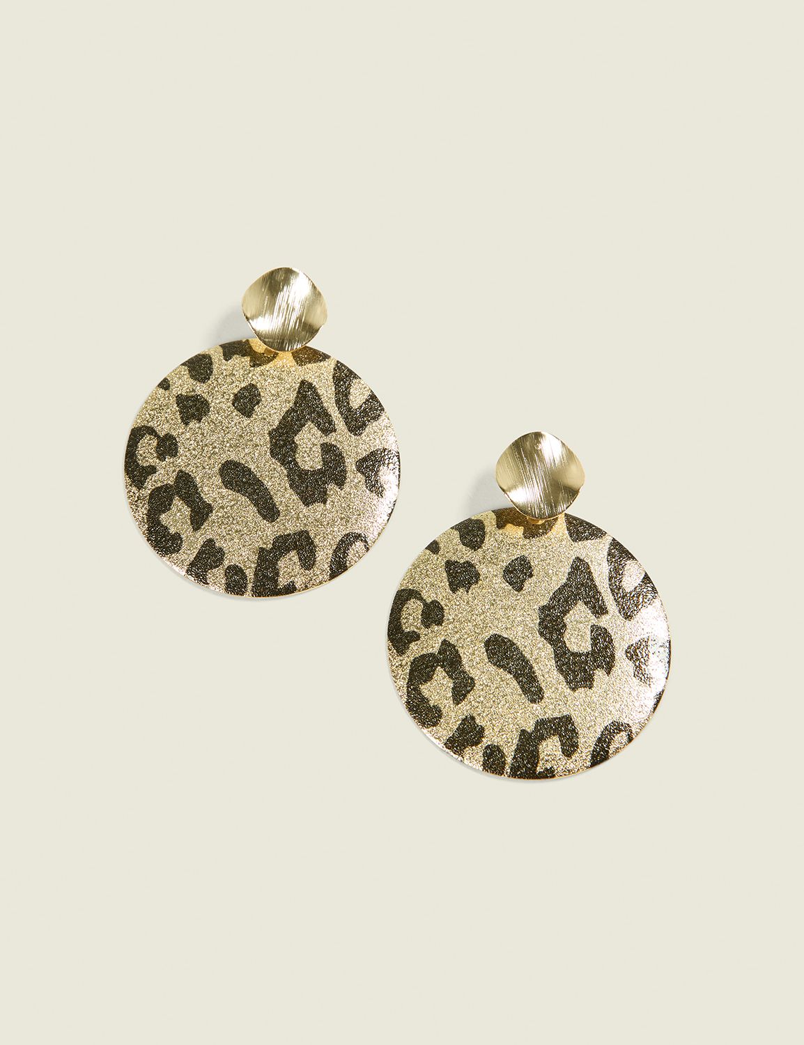 Glitter Cheetah Drop Earrings | LaneBryant