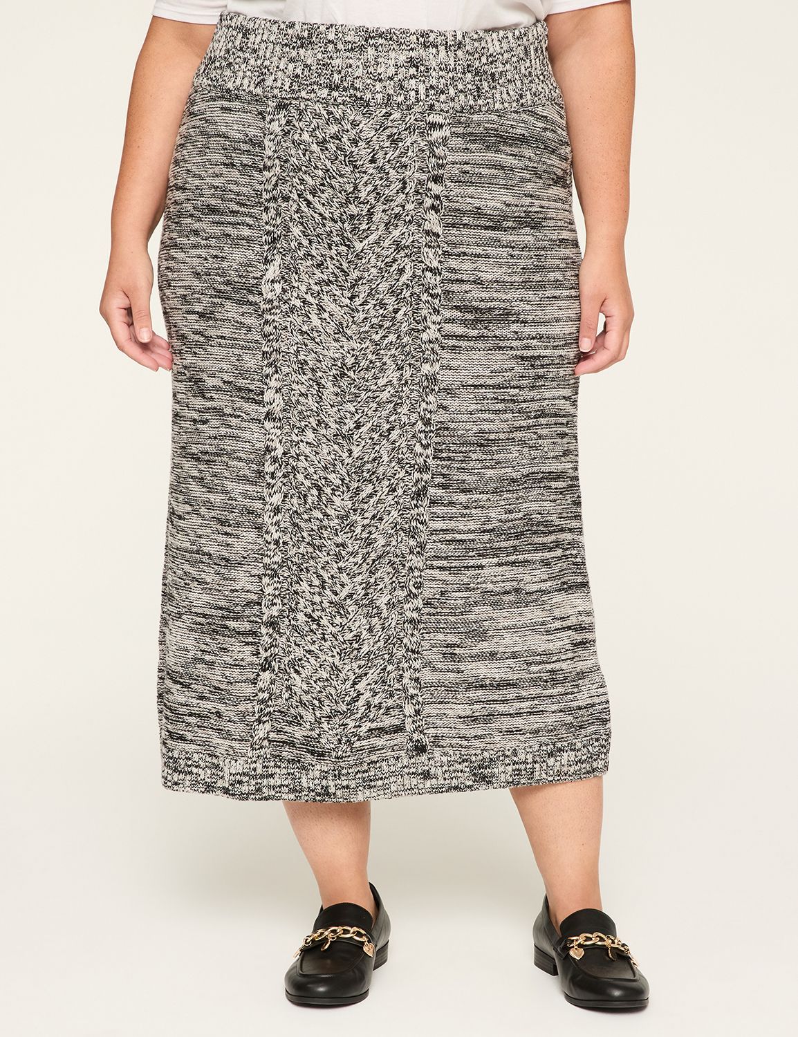 Cable Knit Maxi Sweater Skirt