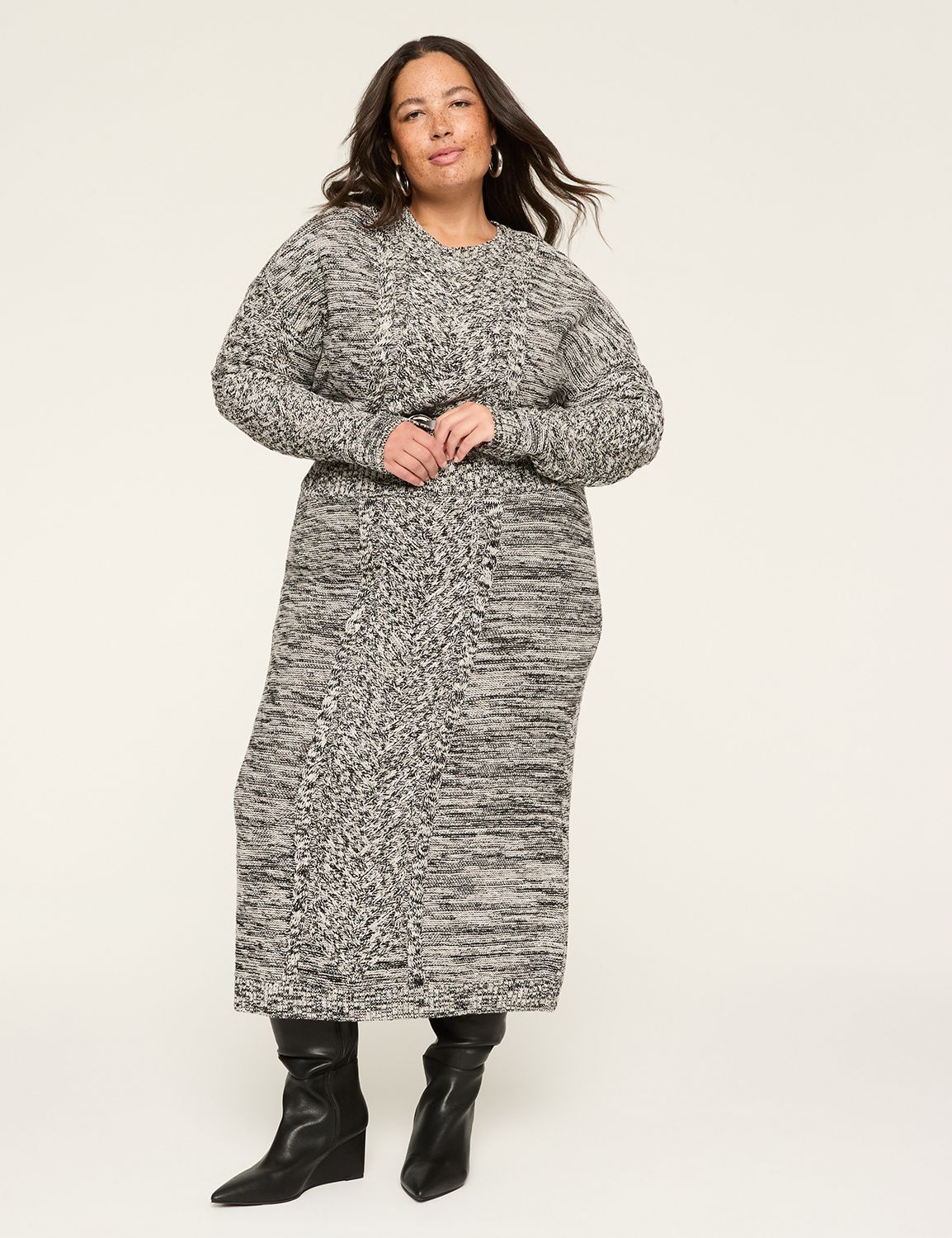 MAXI CABLE SWEATER SKIRT 1146657 Product Image 3