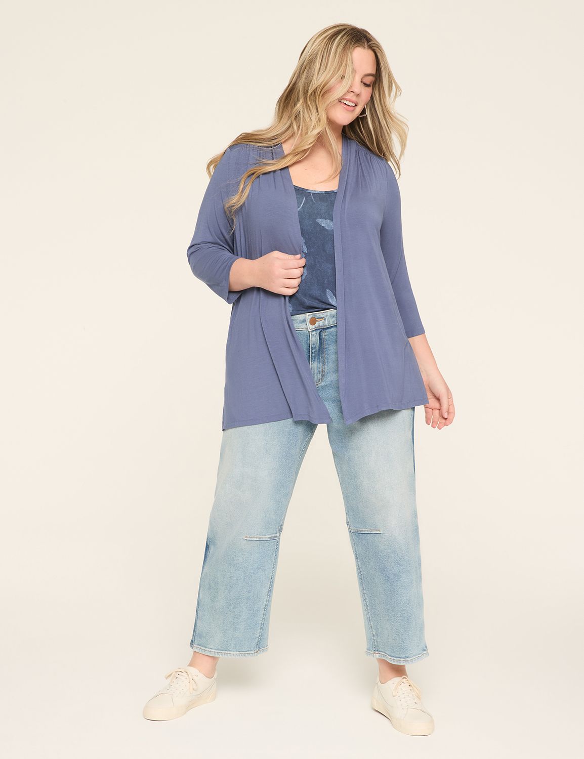 Long Sleeve Open Front Overpiece w/ Product Image 3