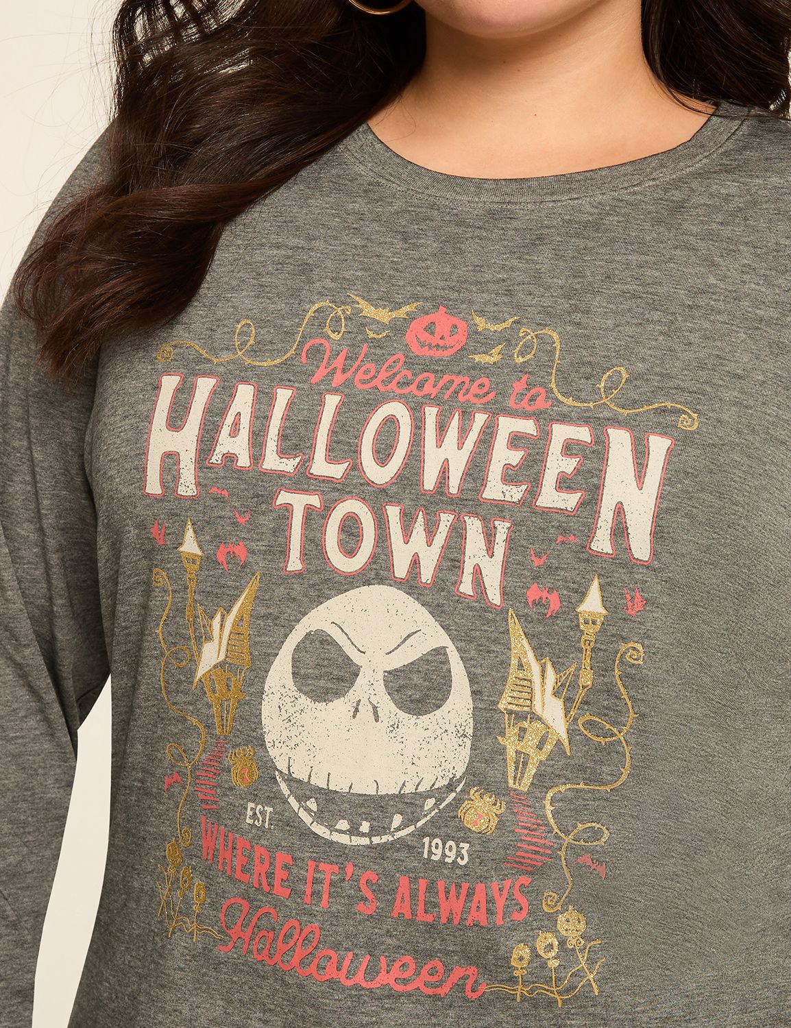 Long Sleeve Crew Neck Pullover Grap Product Image 4