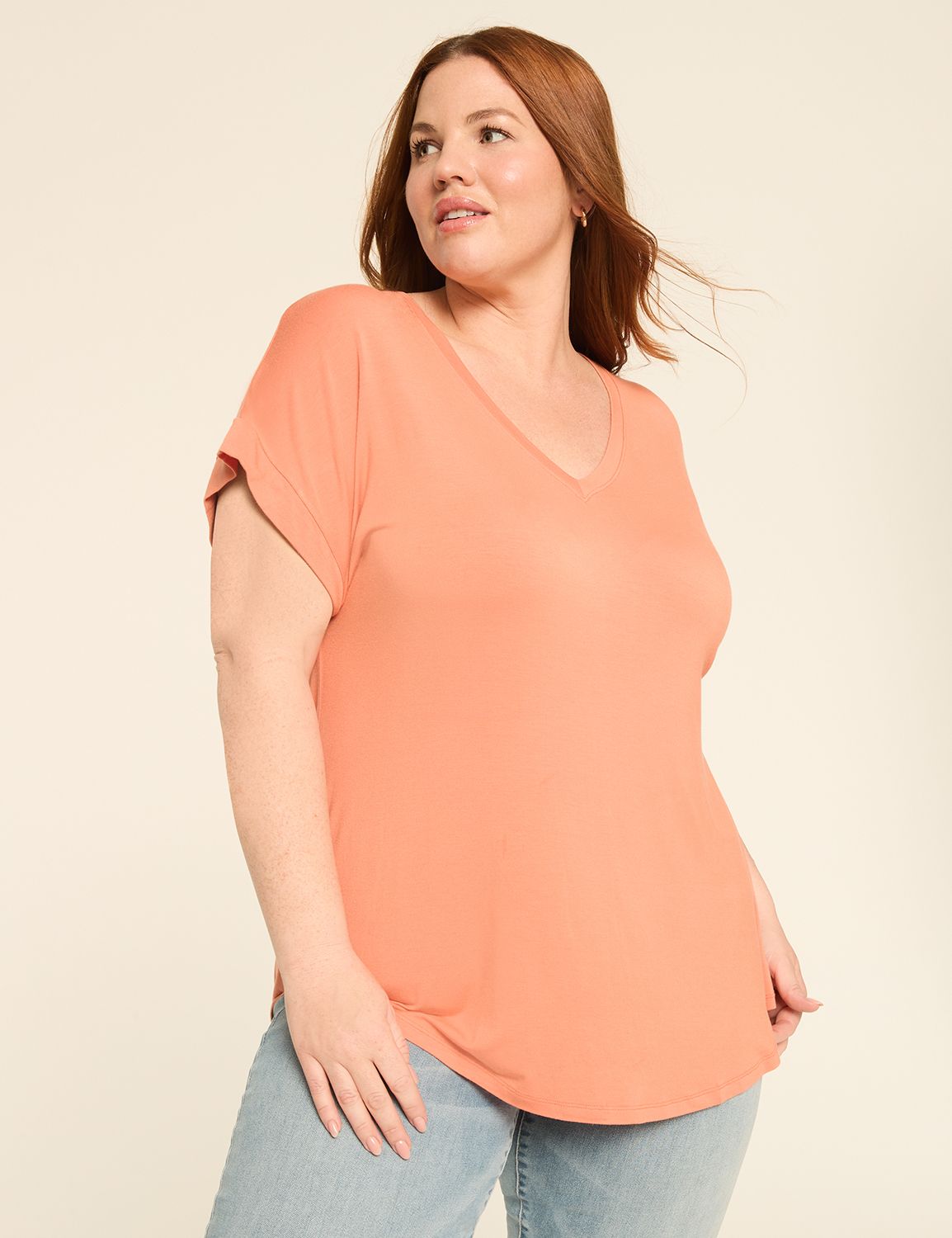 Off White Meet In The Middle V Neck Dolman