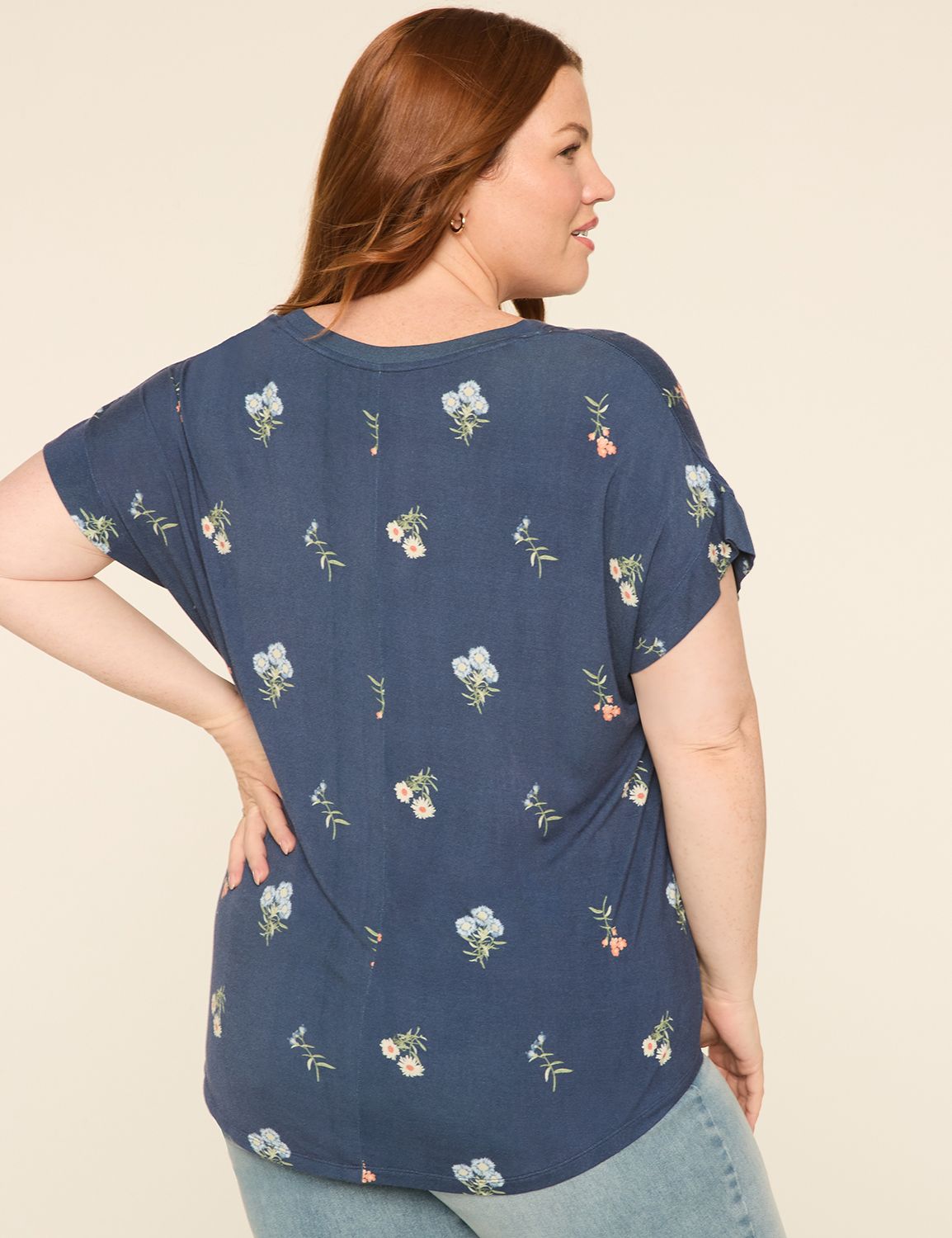 DreamFeel V-Neck Dolman-Sleeve Tee